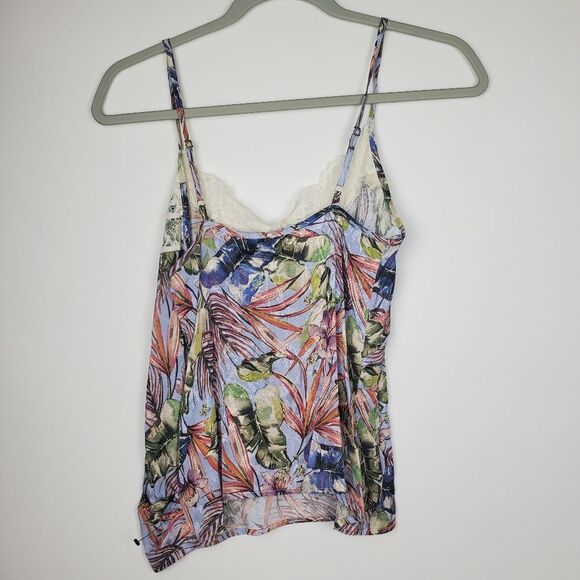 ALLEN SCHWARTZ Anabella Sky Cami Peach Salmon Lace Spaghetti Strap Blouse Top XS - Picture 6 of 7